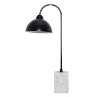 Curved Neck Task Lamp with Marbled Base, 26"