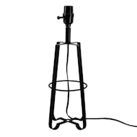 Black Metal Accent Lamp Base, 22.5"