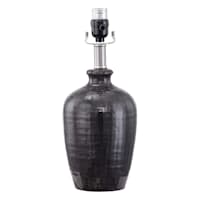 Dark Grey Textured Urn Lamp, 16"