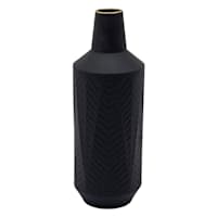 Black Metal Vase, 14"