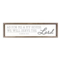 Framed Serve The Lord Wall Sign, 8x30