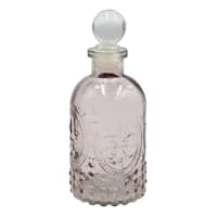 Purple Glass Bottle Vase, 6"