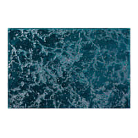 Laila Ali Foiled Teal Faux Fur Accent Rug, 2x3
