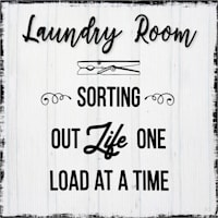 Laundry Room Canvas Wall Art, 12"