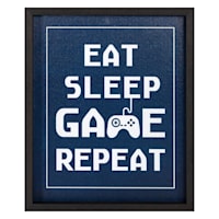 Eat, Sleep, Game, Repeat Canvas Wall Art, 10x12