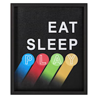 Framed Eat, Sleep, Play Canvas Wall Art, 10x12