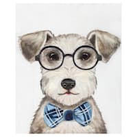 Proper Pup with Glasses, 11x14