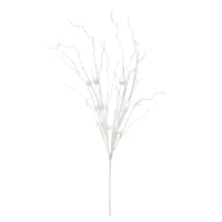 White Glittered Berry Stem, 32"