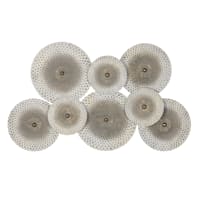 White Metal Plates Centerpiece Wall Decor, 41x24