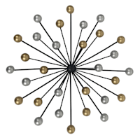 Crosby St. Metal Geo Burst Wall Decor, 12"