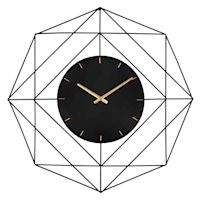 Crosby St Modern Black Metal Wall Clock, 24"