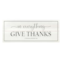 Give Thanks Wall Sign, 20x8