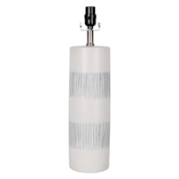 Blue & White Striped Table Lamp Base, 20"