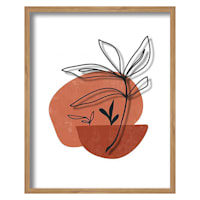 Tracey Boyd Glass Framed Abstract Leaf Print Wall Art, 17x21
