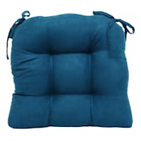 Teal Faux Suede Dining Chair Cushion, 14x15
