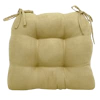 Gold Faux Suede Dining Chair Cushion, 14x15