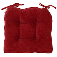 Reese Chenille Red Dining Chair Cushion