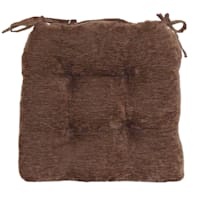 Reese Chocolate Chenille Dining Chair Cushion