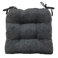 Reese Grey Chenille Dining Chair Cushion