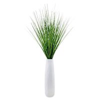 Onion Grass Bundle with White Magnesia Planter, 44"