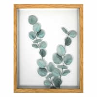 Honeybloom Glass Framed Botanical Leaves Wall Art, 11.5x14.5