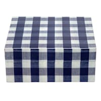 Blue & White Check Decal Box, 5x4