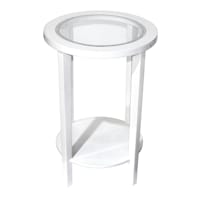 Laila Ali White Wooden Nightstand, 24"