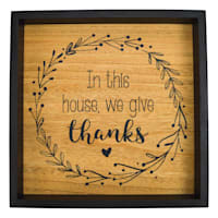 12X12 PLAQ GIVE THANKS