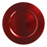 Shiny Red Round Charger Plate