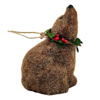 Holiday Hoedown Felt Bear Ornament, 4"
