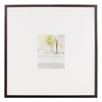 16x20 Matted to 8x10 Scoop Profile with White Mat Wall Frame, Black