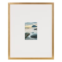 16x20 Matted to 5x7 Wall Frame, Gold