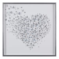 Laila Ali Framed Heart of Butterflies Canvas Wall Art, 30"