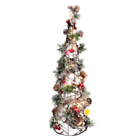 Pre-Lit Frosted Vine Table Top Tree, 20"