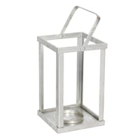 Laila Ali Silver Metal Lantern, 13"