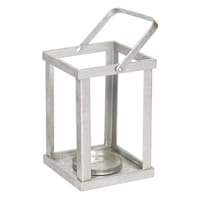 Laila Ali Silver Metal Lantern, 11"