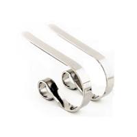 Set of 2 Silver Mantle Clip Stocking Holders