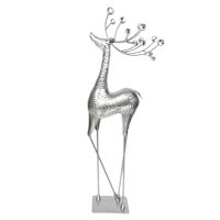 Silver Standing Reindeer Decor, 49"