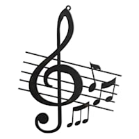 Metal Music Note Wall Art, 9x12
