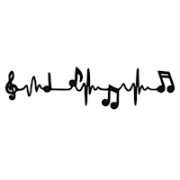 Music Metal Heartbeat Wall Art, 7x28