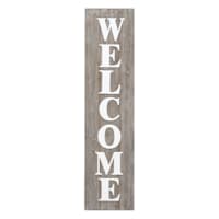 Honeybloom Welcome Wooden Wall Sign, 12x48