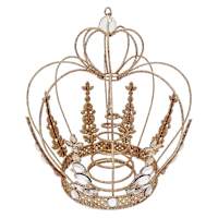 Champagne Glittered Crown Tree Topper, 9.1"