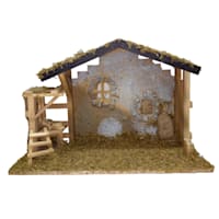 O Holy Night Natural Nativity Scene Creche, 11.8"