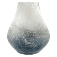 Laila Ali Smoke Grey Ombre Glass Vase, 11"