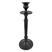 Matte Black Taper Candle Holder, 10"