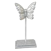 Laila Ali Silver Butterfly on Stand, 10"