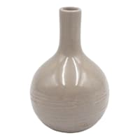 Tan Ceramic Vase, 6"