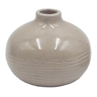 Tan Ceramic Vase, 4"