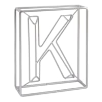 Laila Ali 7" Silver Metal Letter Block Sign, K