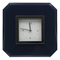 Laila Ali Dark Blue Mirror Square Clock, 5.5"
